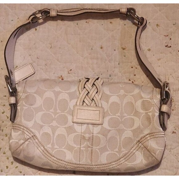 Coach #6280 Signature Boho Classic C Buckle Braided Shoulder Bag '05 Y2K Hobo - Picture 10 of 12